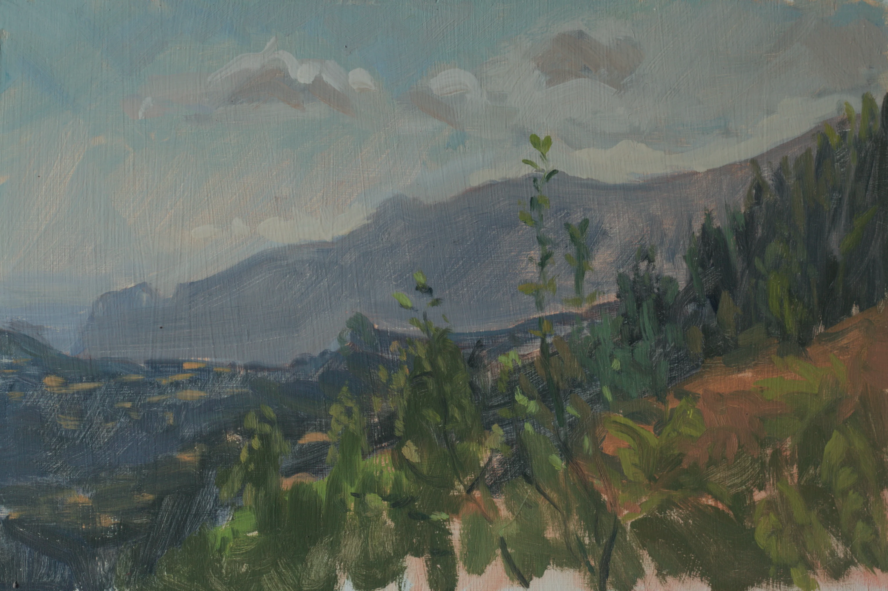 Pintura impressionista da vista do Cabo Girão visto de São Roque