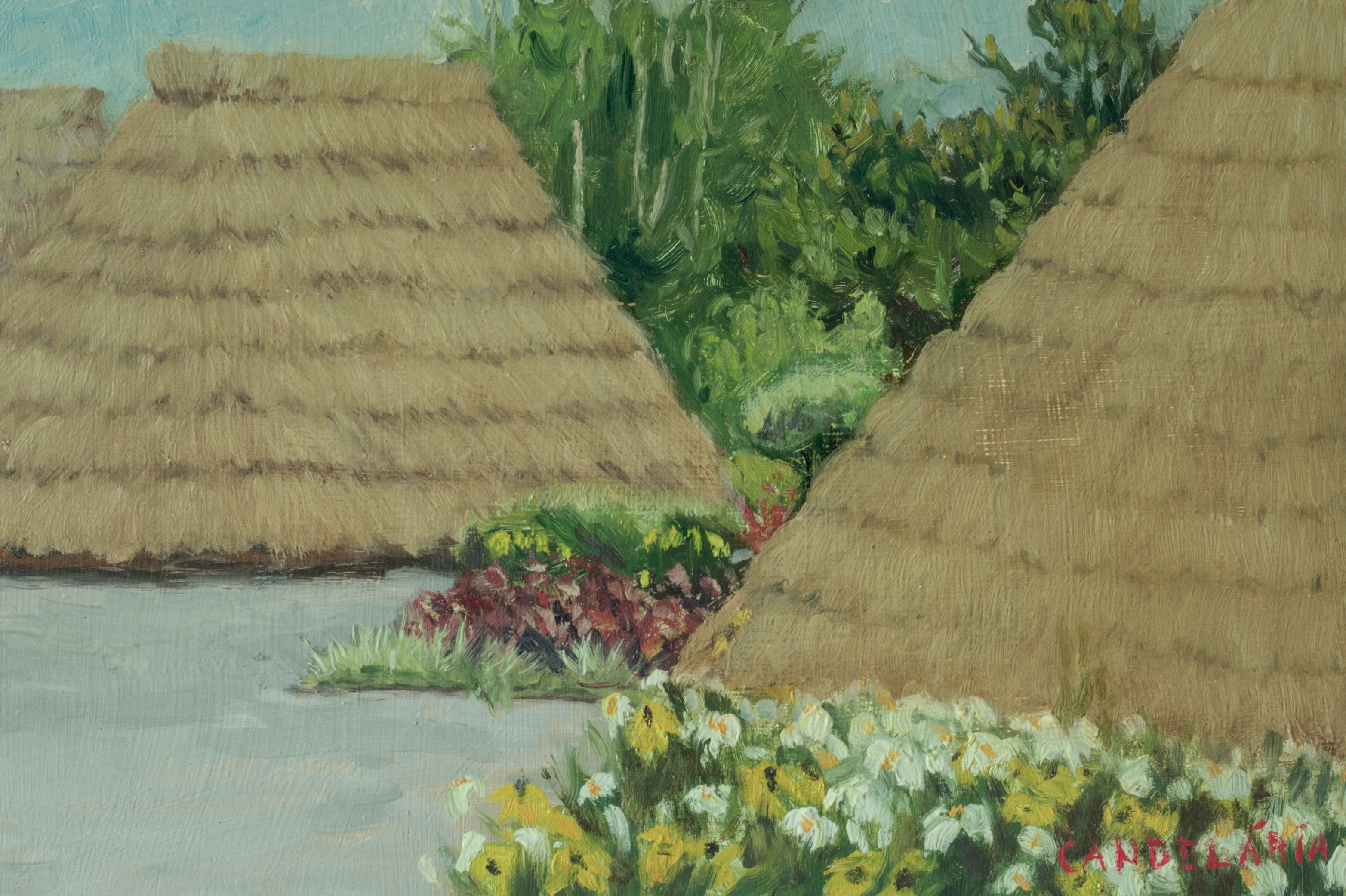 Pintura impressionista de uma casa de Santana