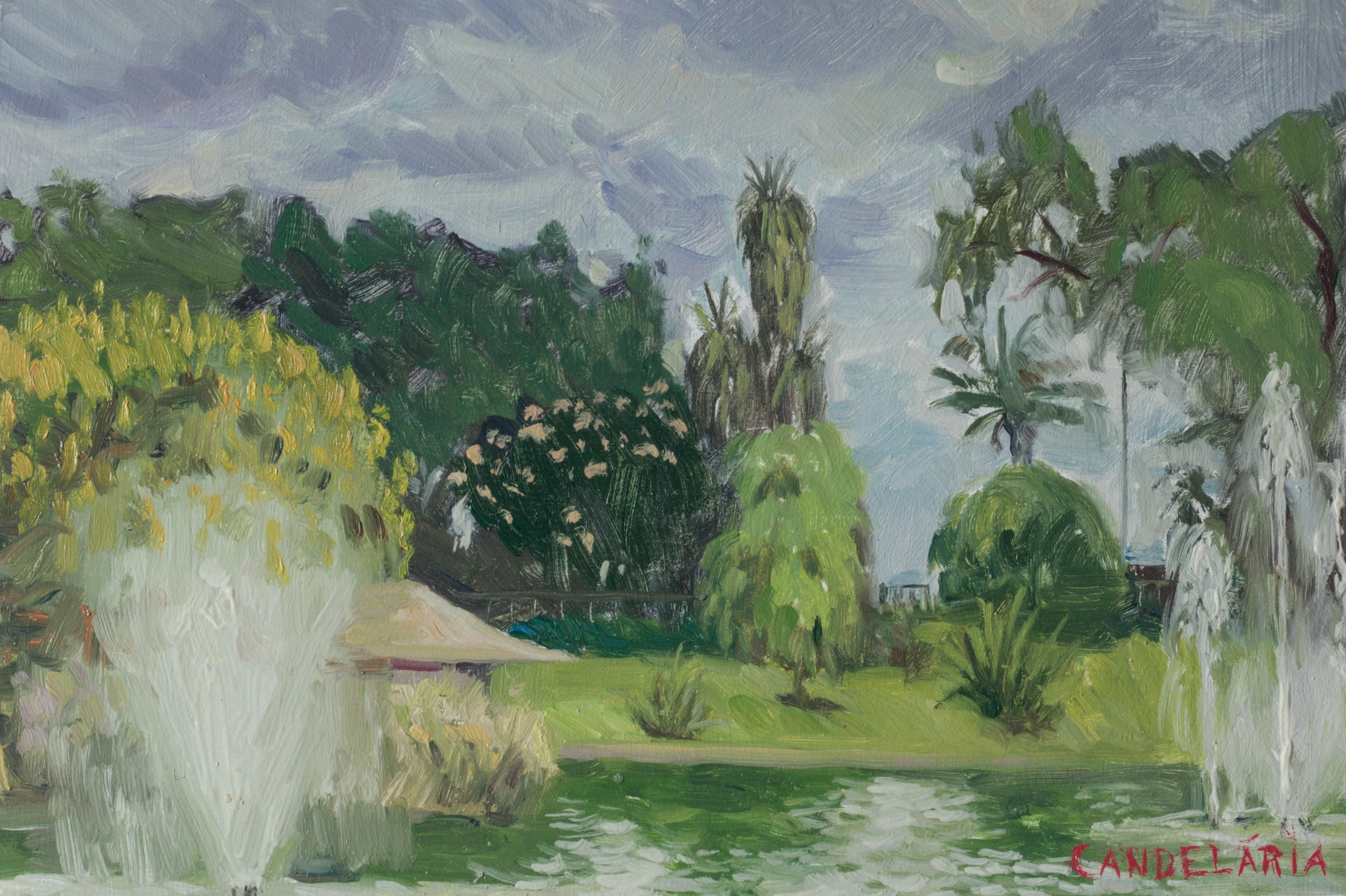 Pintura impressionista do Parque de Santa Catarina